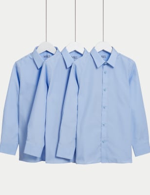 m&s slim fit school shirts
