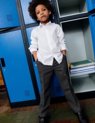 

M&S Collection 3er-Pack schmal geschnittene, bügelleichte Schulhemden für Jungen (2-16 Jahre) - White, White