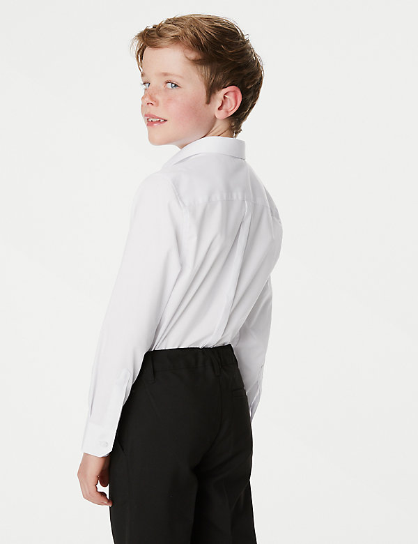 Set van 2 schooloverhemden met stretch en slanke pasvorm voor jongens (2-16 jaar) - BE