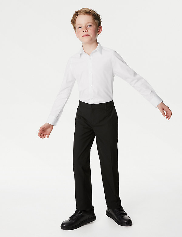 Set van 2 schooloverhemden met stretch en skinny pasvorm voor jongens (2-16 jaar) - NL