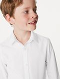 Σχολικά ελαστικά πουκάμισα για αγόρια με εφαρμοστή γραμμή σε σετ των 2 (2-16 ετών)