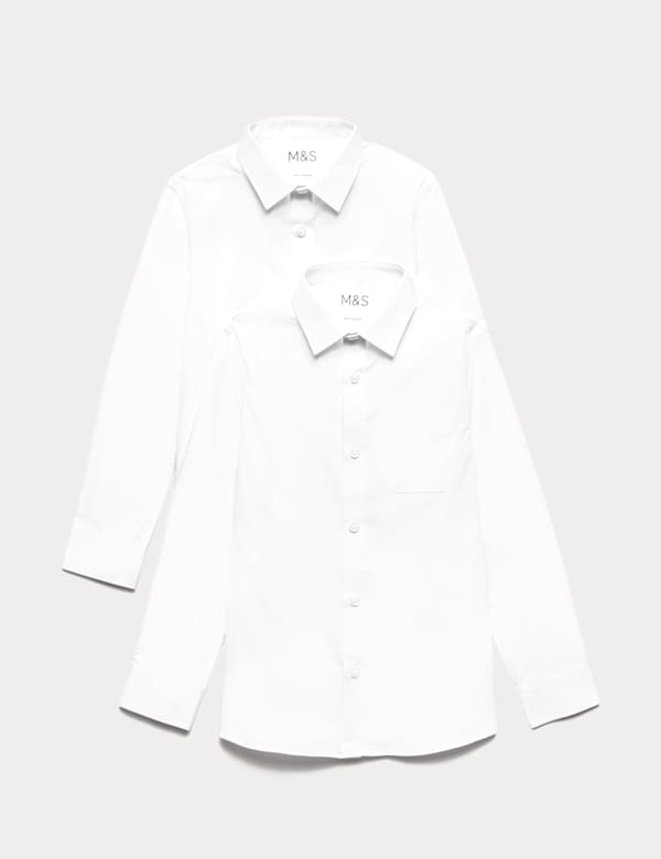 2 Pack Boys' Slim Fit Non-Iron Shirts