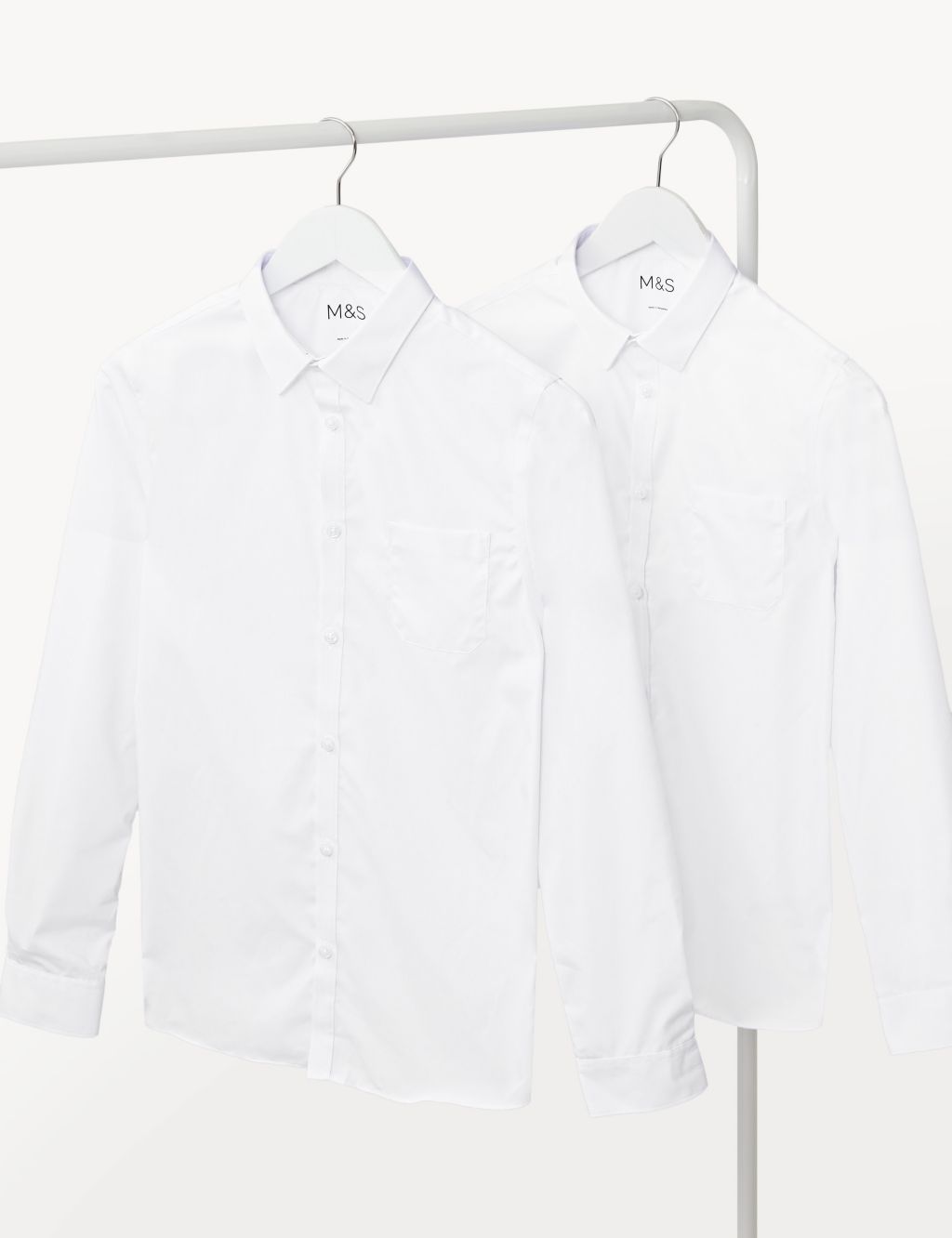 2pk Boys' Slim Fit Non-Iron School Shirts (2-18 Yrs) image 1