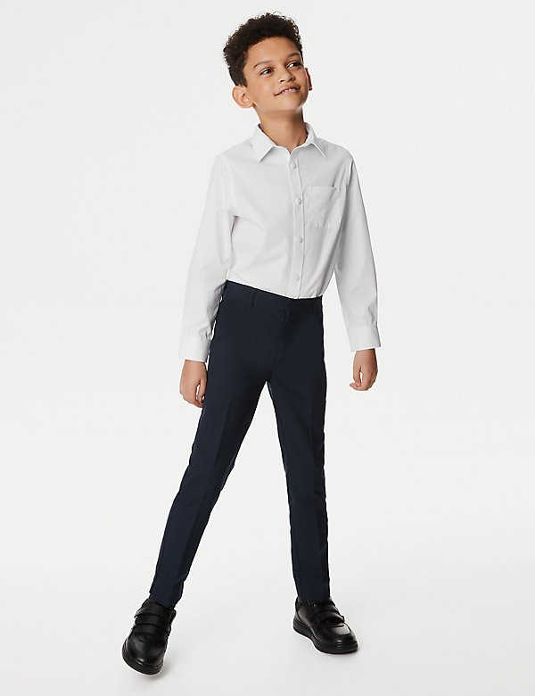 2pk Boys' Regular Fit Skin Kind™ School Shirts (2-18 Yrs) - HU