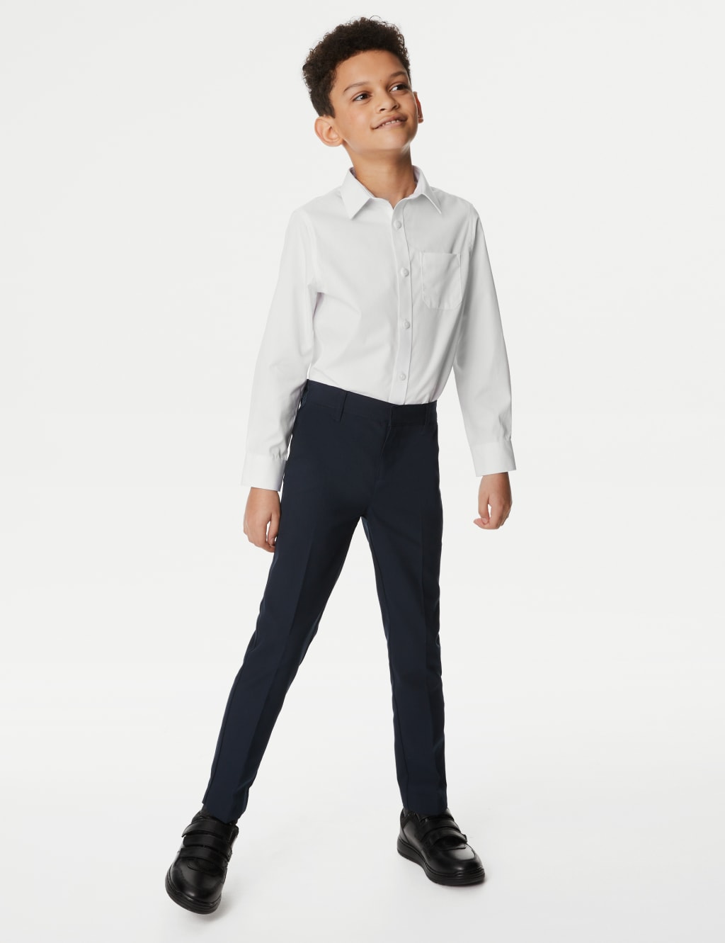 2pk Boys' Regular Fit Skin Kind™ School Shirts (2-18 Yrs) image 2