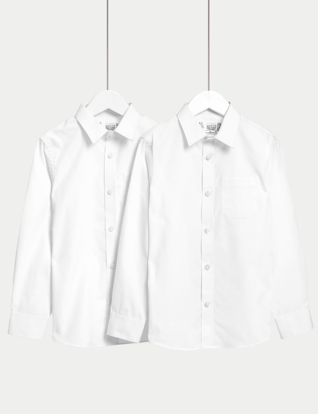 2pk Boys' Regular Fit Skin Kind™ School Shirts (2-18 Yrs) image 1
