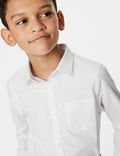 Set van 2 katoenen schooloverhemden met slanke pasvorm voor jongens (2-18 jaar)