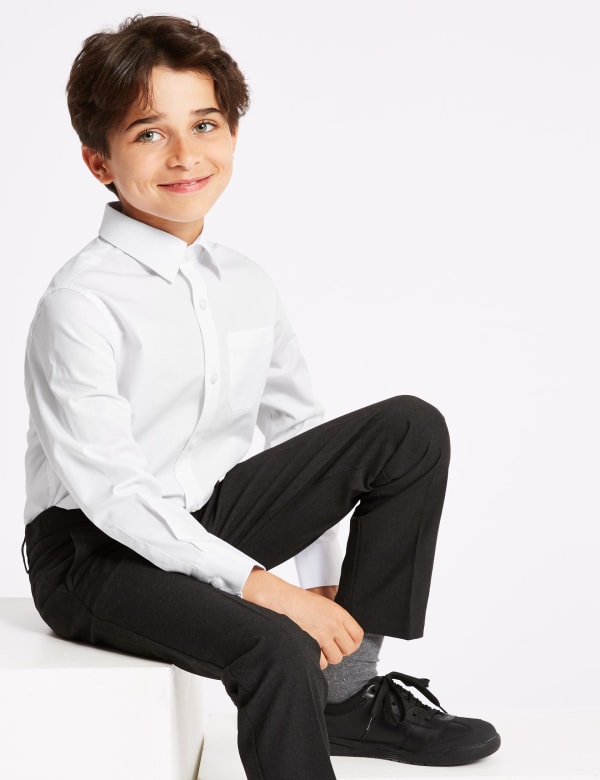 2 Pack Boys' Regular Fit Pure Cotton Shirts