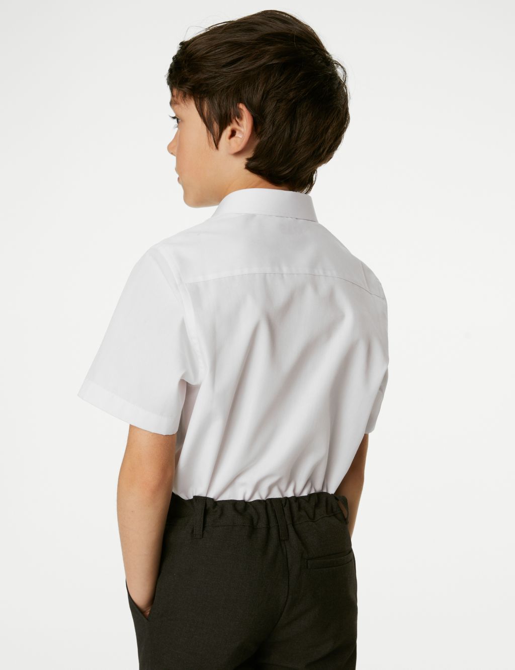 3pk Boys' Longer Length Easy Iron School Shirts (4-18 Yrs) image 4