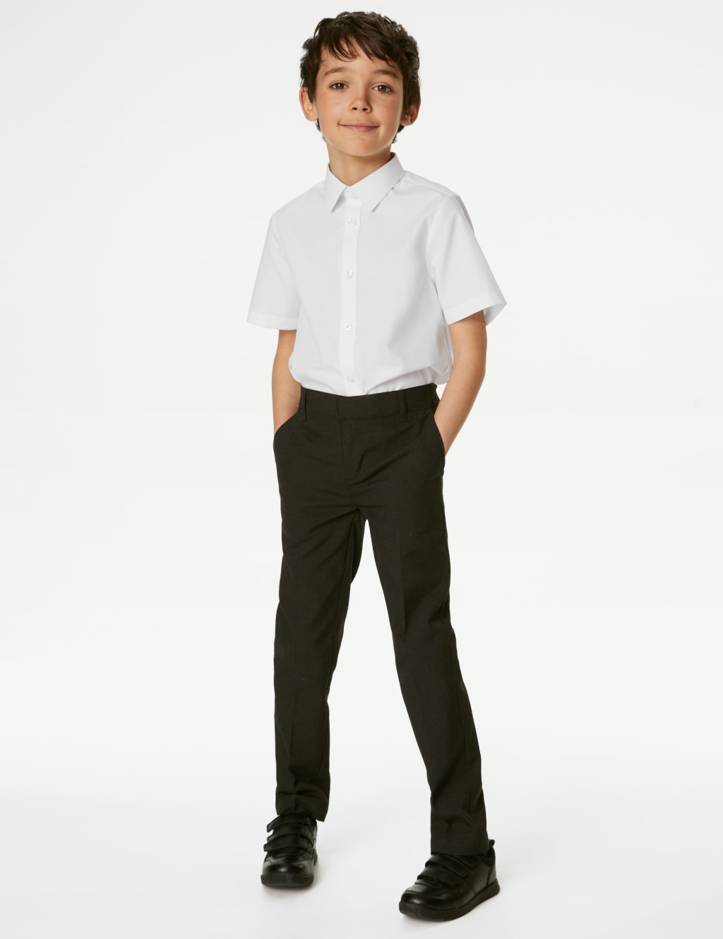 3pk Boys' Plus Fit Easy Iron School Shirts (4-18 Yrs) image 2