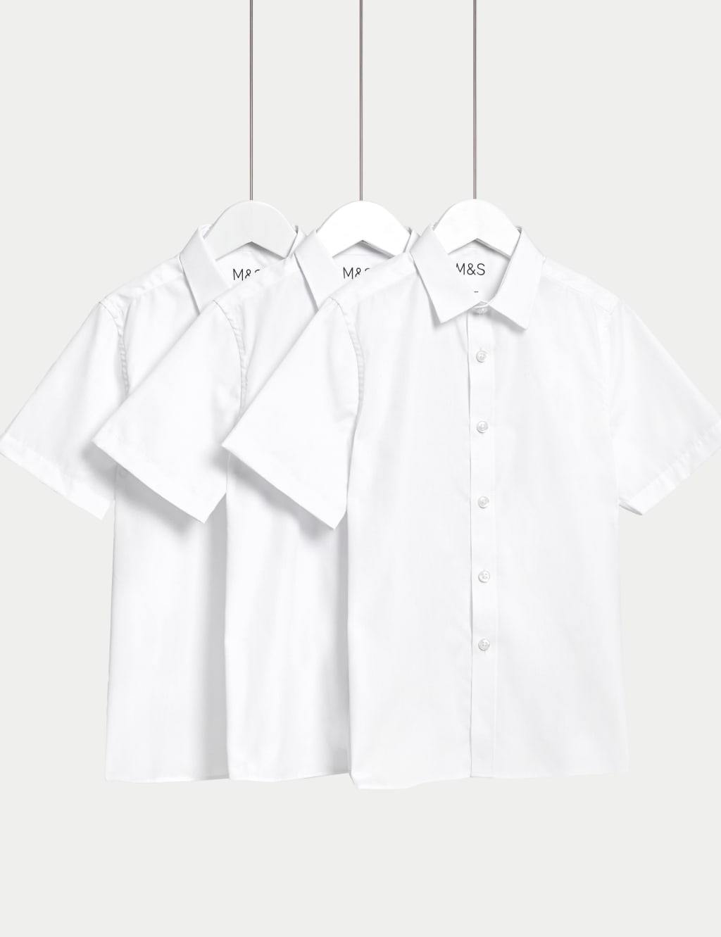 3pk Boys' Easy Iron School Shirts (2-16 Yrs) image 2