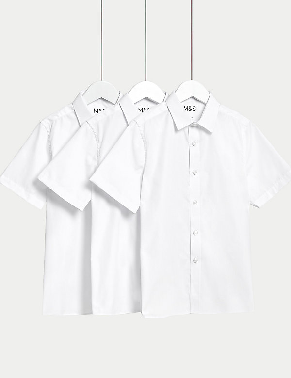 Σχολικά πουκάμισα για αγόρια με εύκολο σιδέρωμα και στενή εφαρμογή σε σετ των 3 (2-16 ετών) - GR