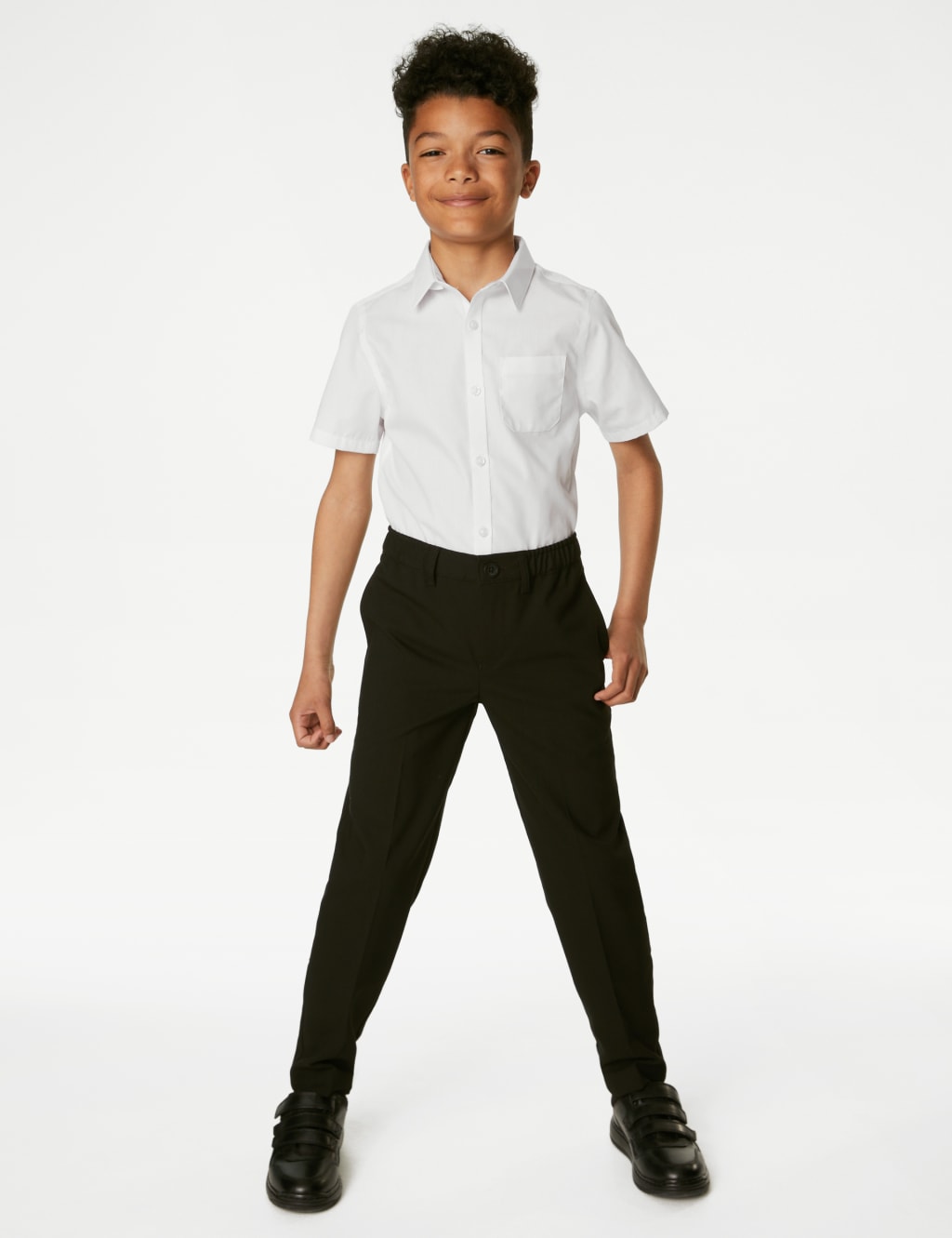 2pk Boys' Slim Fit Non-Iron School Shirts (2-18 Yrs) image 2