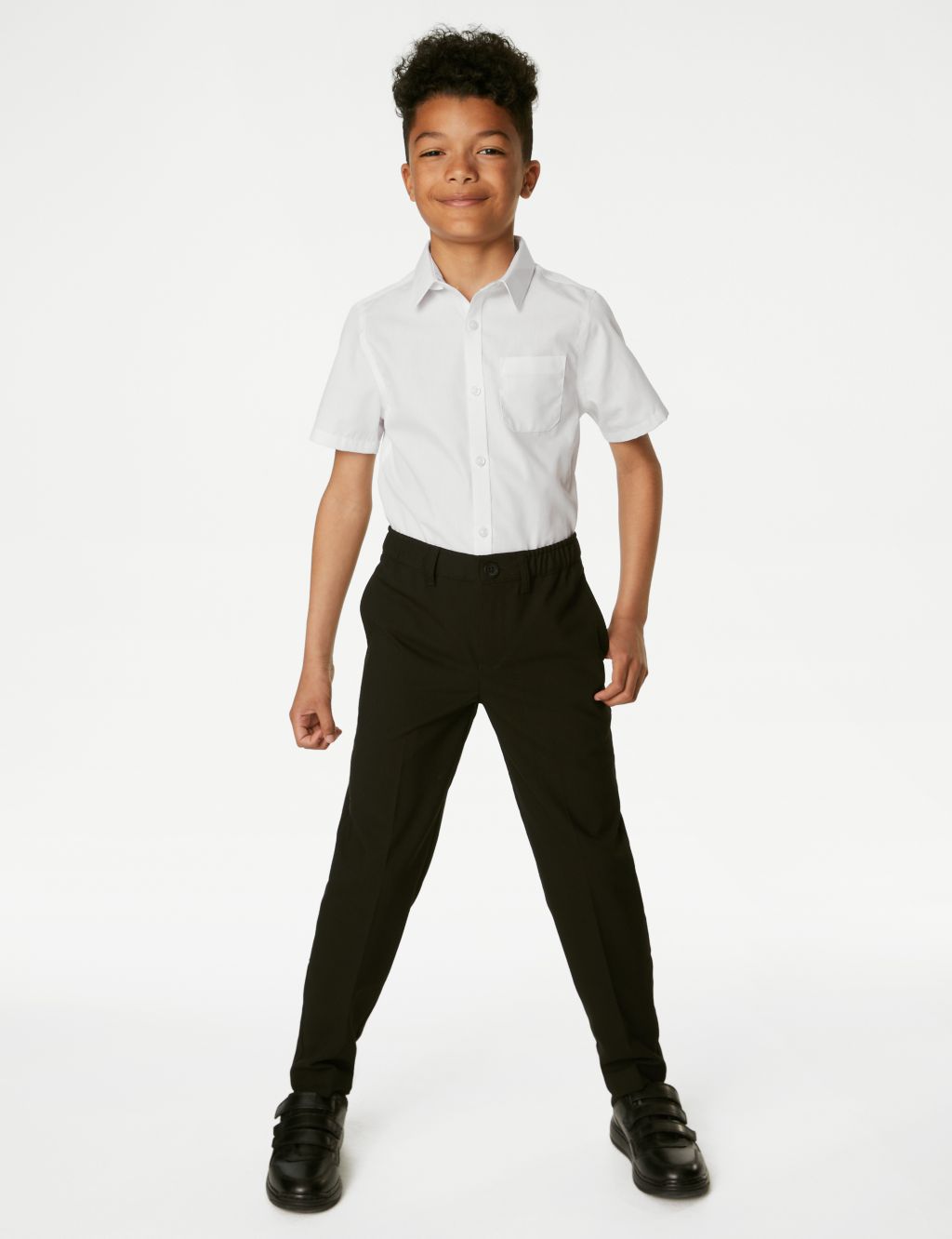 2pk Boys' Slim Fit Non-Iron School Shirts (2-18 Yrs) image 3