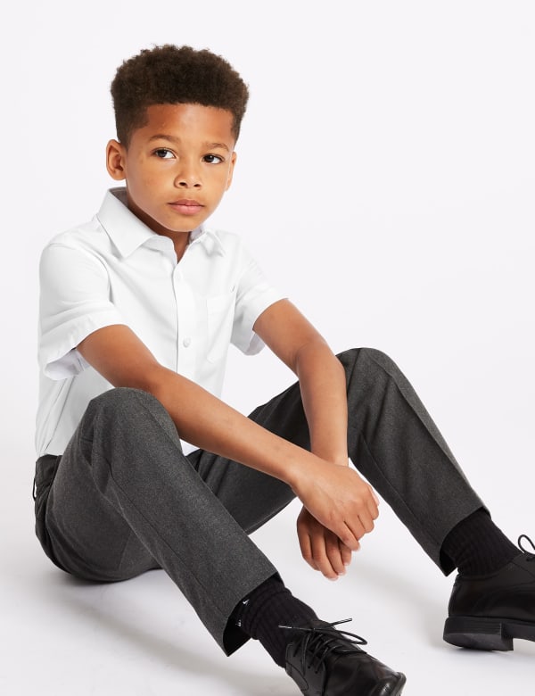 2 Pack Boys' Regular Fit Pure Cotton Shirts