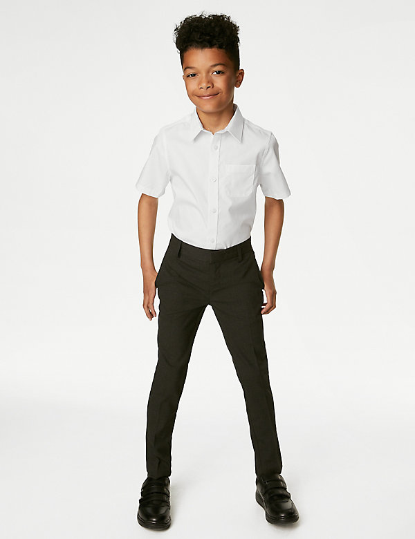2pk Boys' Regular Fit Skin Kind™ School Shirts (2-18 Yrs) - LT