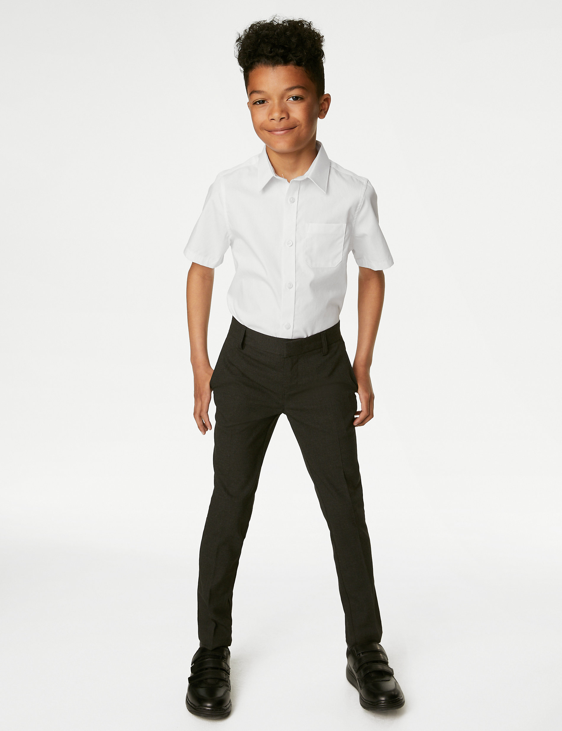 2er-Pack normal geschnittene Schulhemden mit Skin Kind™ für Jungen (2–18 Jahre)