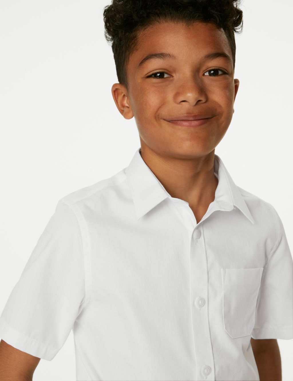 2pk Boys' Regular Fit Skin Kind™ School Shirts (2-18 Yrs) image 3