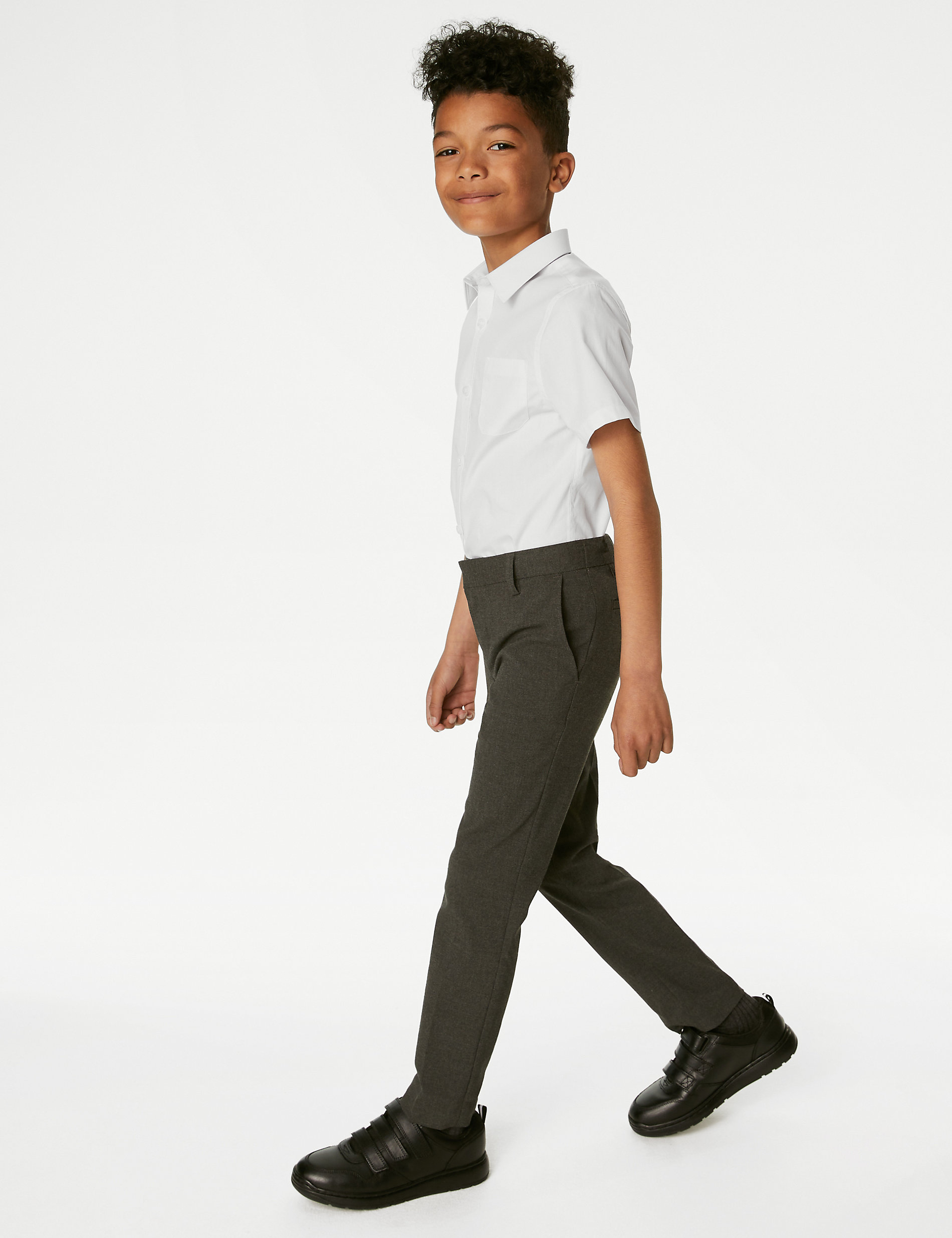 2er-Pack schmal geschnittene, bügelfreie Schulhemden mit Skin Kind™ für Jungen (2–18 Jahre)