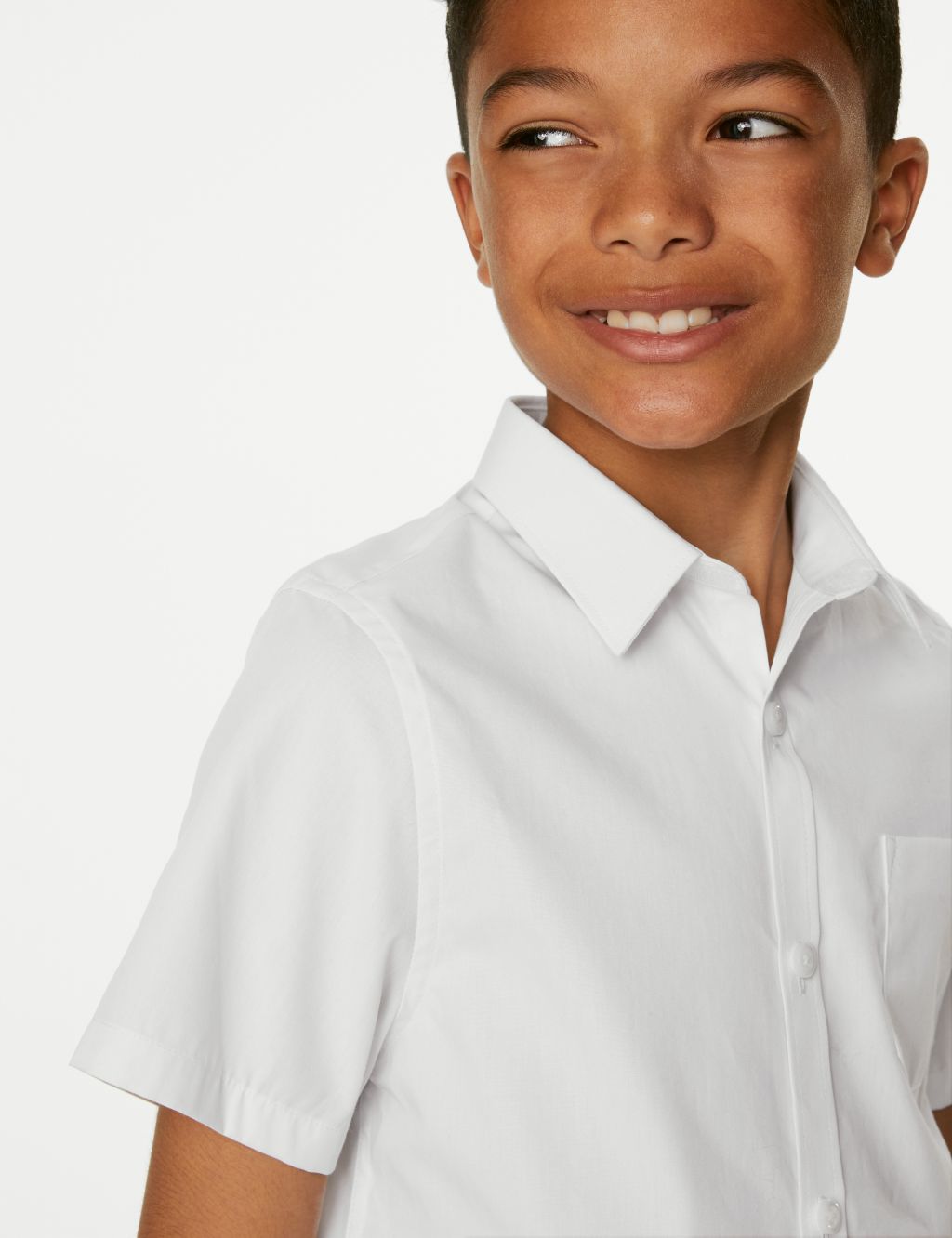 2pk Boys' Slim Fit Cotton School Shirts (2-18 Yrs) image 4