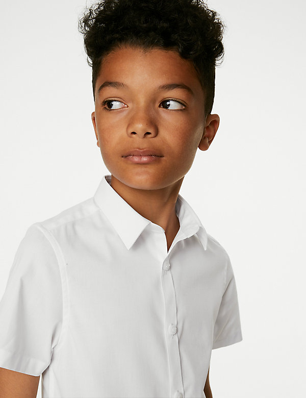 Lot de 2&nbsp;chemises garçons extensibles coupe ajustée, idéales pour l'école (du 2 au 18&nbsp;ans) - BE