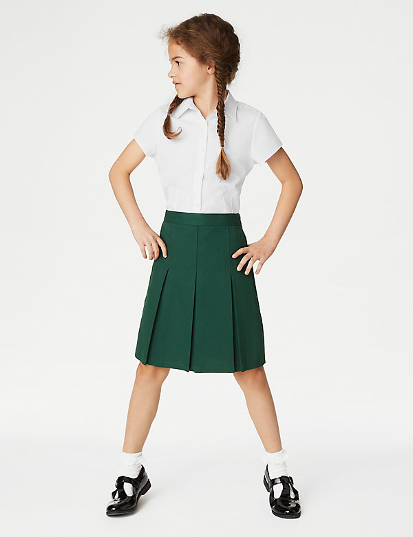 2pk Girls' Cap Sleeve Easy Iron School Shirts (2-16 Yrs) - PT