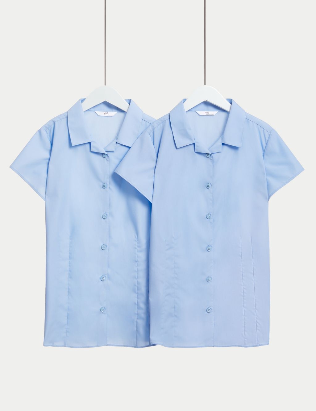 2pk Girls' Easy Iron Revere School Shirts (2-16 Yrs) image 1