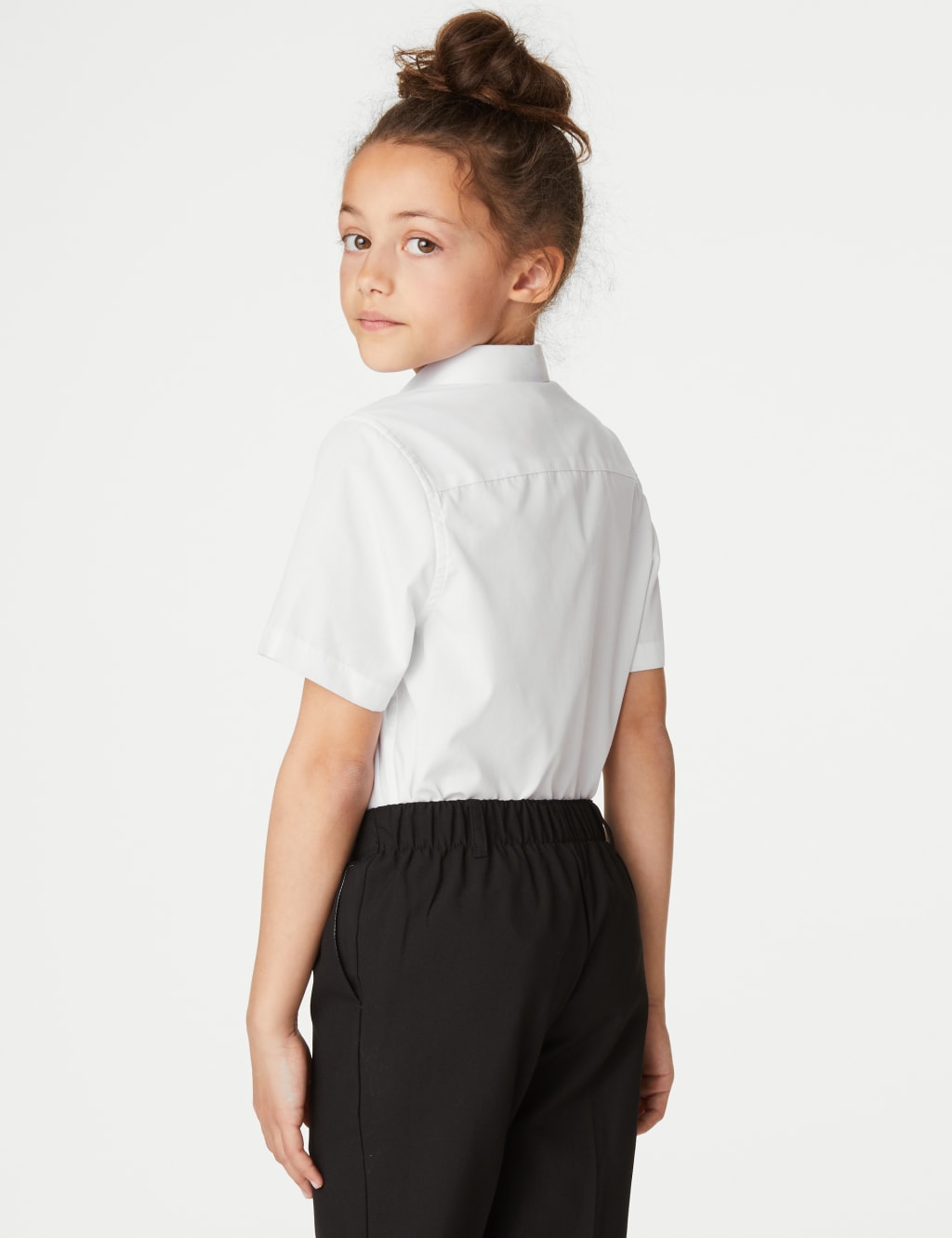 3pk Girls' Plus Fit Easy Iron School Shirts (4-18 Yrs) image 4