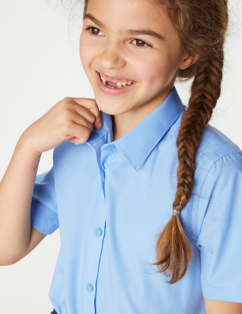 3pk Girls' Easy Iron School Shirts (2-16 Yrs) image 3
