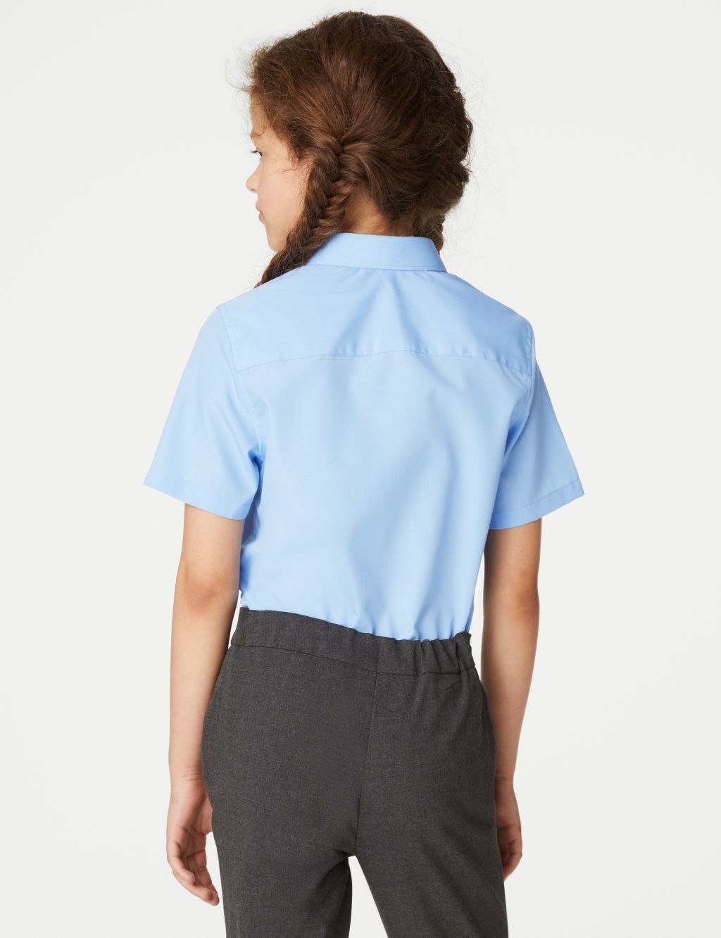 3pk Girls' Slim Fit Easy Iron School Shirts (2-16 Yrs) image 4