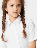 3pk Girls' Slim Fit Easy Iron School Shirts (2-16 Yrs)