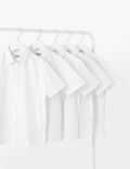 Dívčí školní košile normálního střihu s&nbsp;úpravou pro snadné žehlení, 5&nbsp;ks v&nbsp;balení (2–18 let)