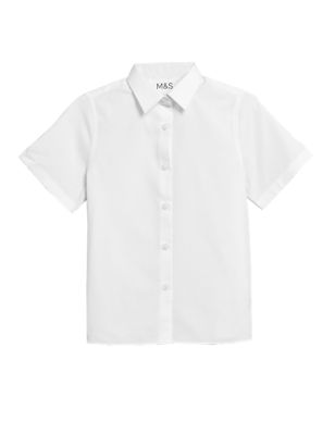 M&S Girls Girls' 5pk Regular Fit Easy to Iron School Shirts (2-18 Yrs)
