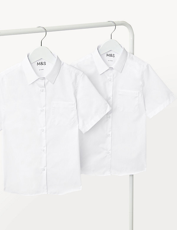 2pk Girls' Non-Iron School Shirts (2-18 Yrs) - BB