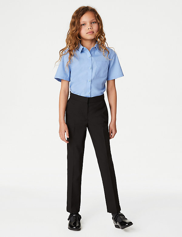 2pk Girls' Slim Fit Non-Iron School Shirts (2-18 Yrs) - MK