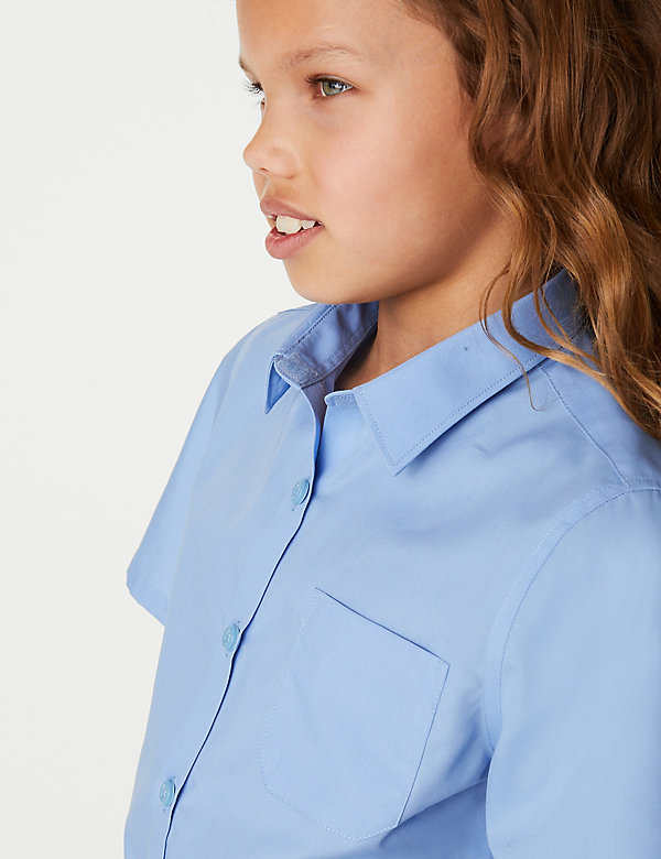 2pk Girls' Slim Fit Non-Iron School Shirts (2-18 Yrs) - FR