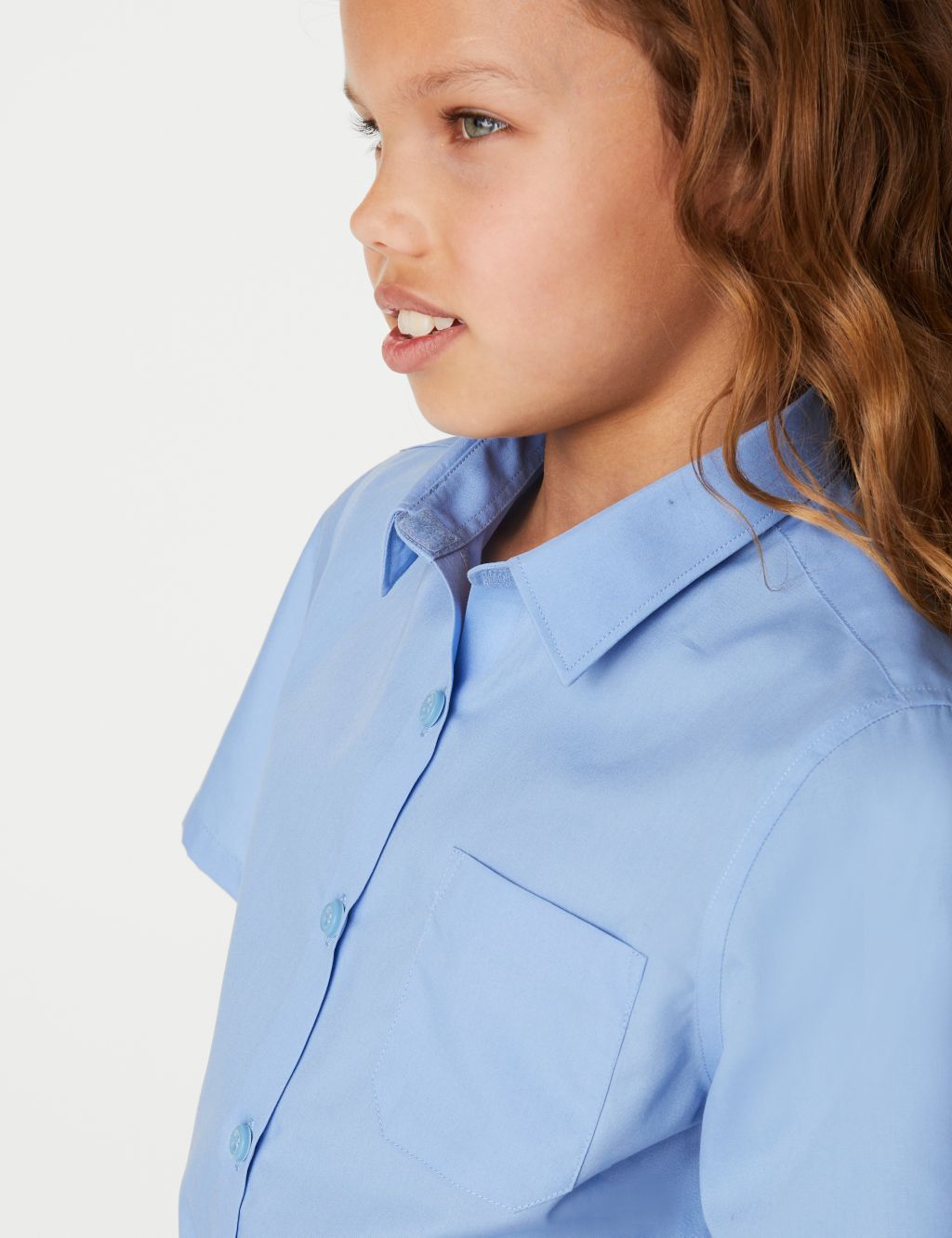 2pk Girls' Slim Fit Non-Iron School Shirts (2-18 Yrs) image 3