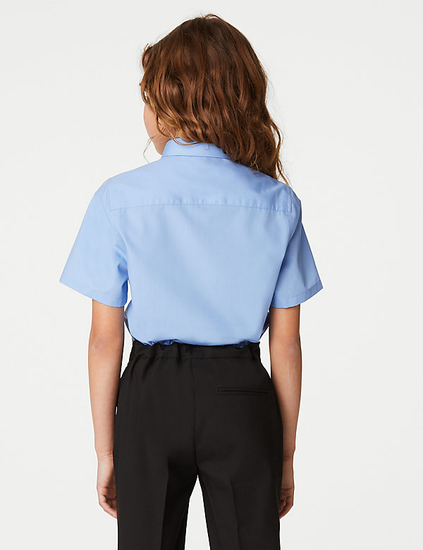 2pk Girls' Slim Fit Non-Iron School Shirts (2-18 Yrs) - FR