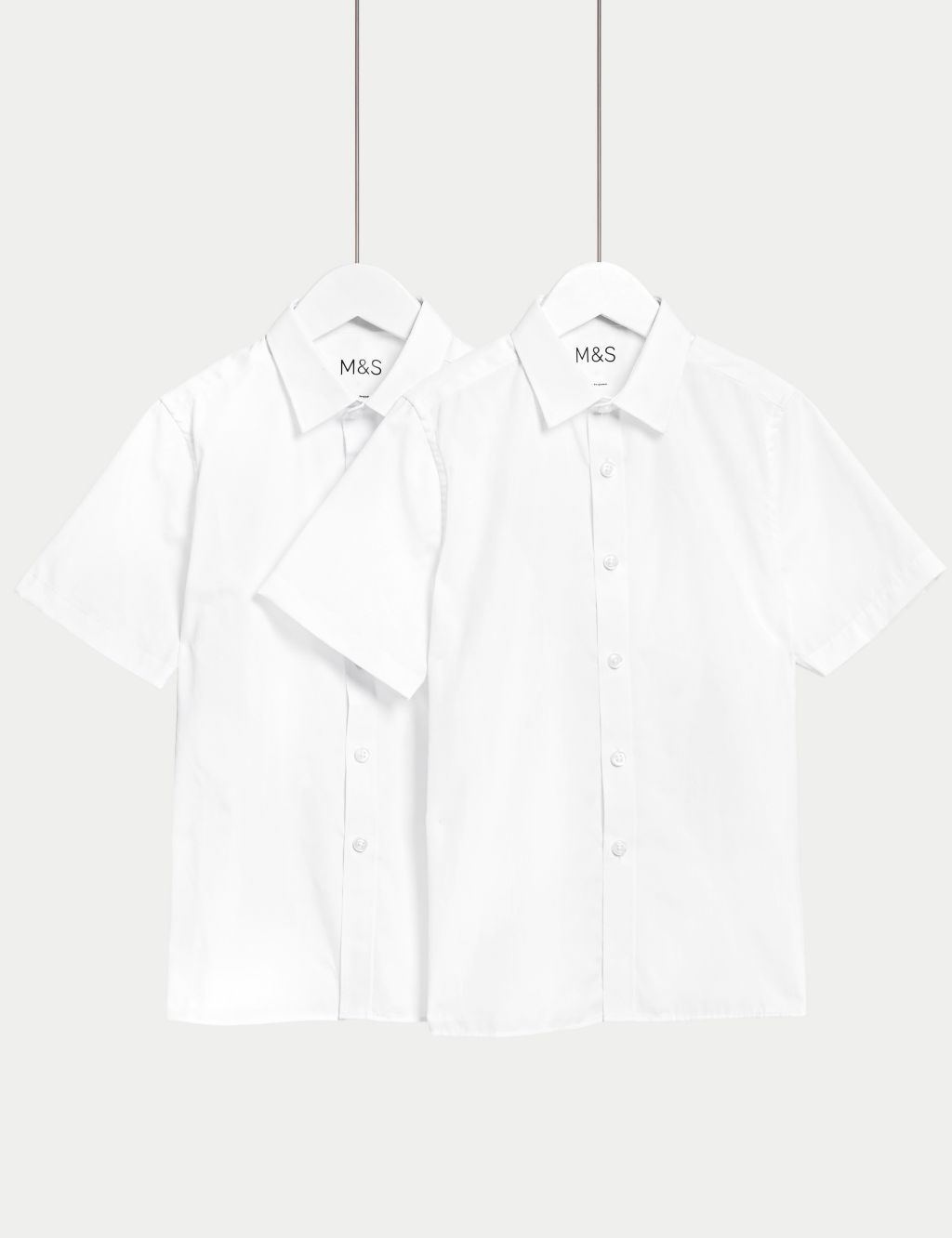 2pk Girls' Slim Fit Non-Iron School Shirts (2-18 Yrs) image 1