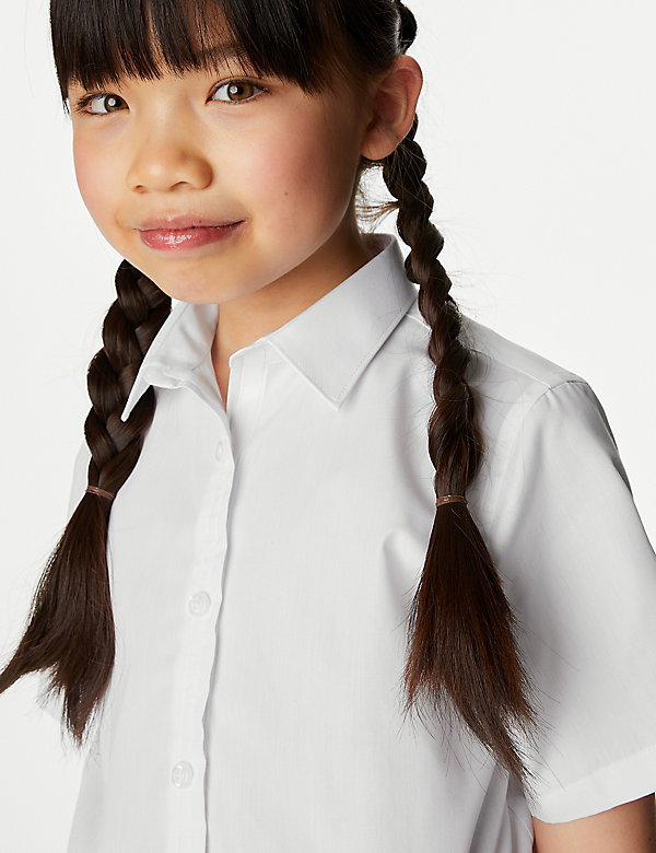 Einfaches Anziehen – 3er-Pack bügelleichte Schulhemdblusen für Mädchen (3–18 Jahre) - DE