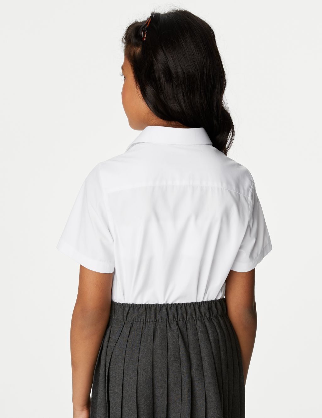 2pk Girls’ Regular Fit Cotton School Shirts (2-18 Yrs) image 5