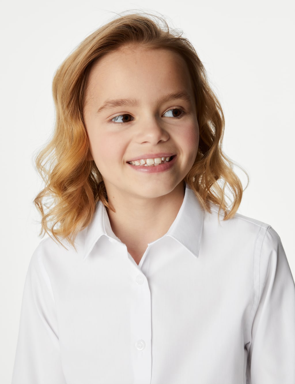 3pk Girls' Easy Iron School Shirts (2-16 Yrs) image 4