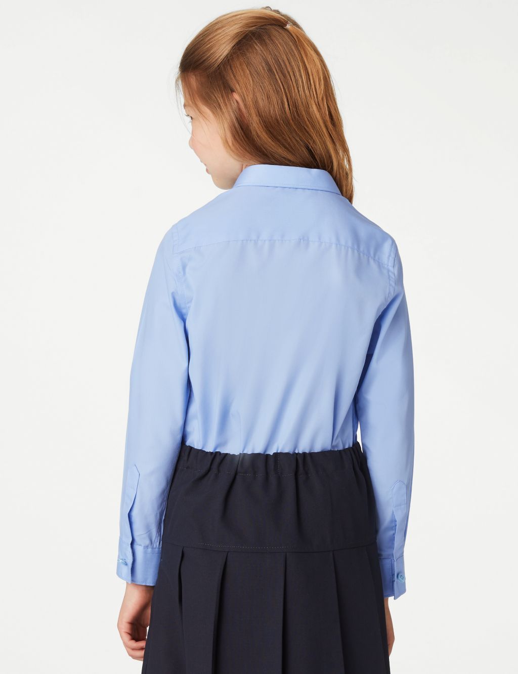 3pk Girls' Slim Fit Easy Iron School Shirts (2-16 Yrs) image 3