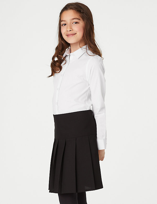 Set van 3 makkelijk strijkbare schooloverhemden met slanke pasvorm voor meisjes (2-16 jaar) - NL