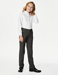Set van 2 katoenen schooloverhemden met slanke pasvorm voor meisjes (2-18 jaar)