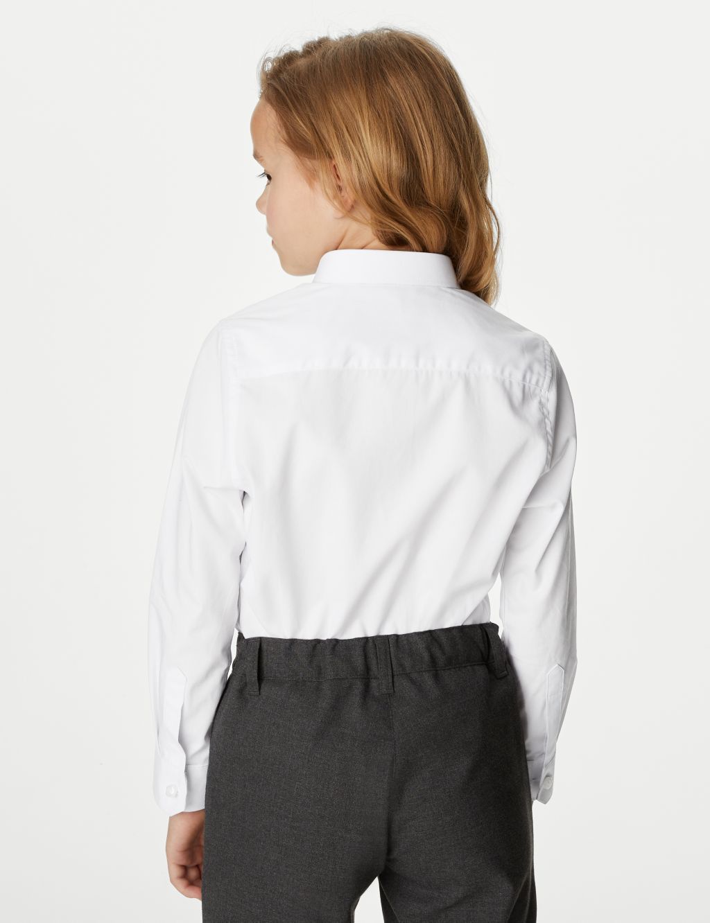 2pk Girls' Slim Fit Cotton School Shirts (2-18 Yrs) image 5