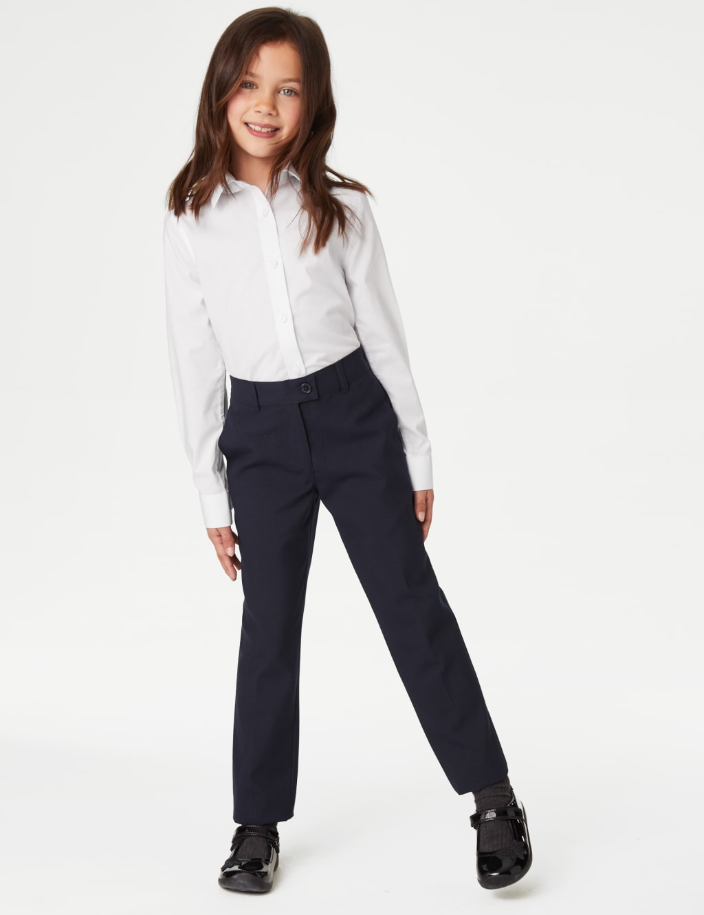 2pk Girls' Skinny Fit School Shirts (2-18 Yrs) image 2