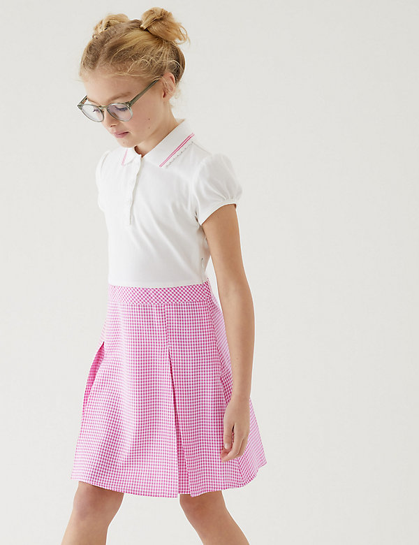 Καρό σχολικό φόρεμα 2 σε 1 με πιέτες για κορίτσια (2-14 ετών) - GR