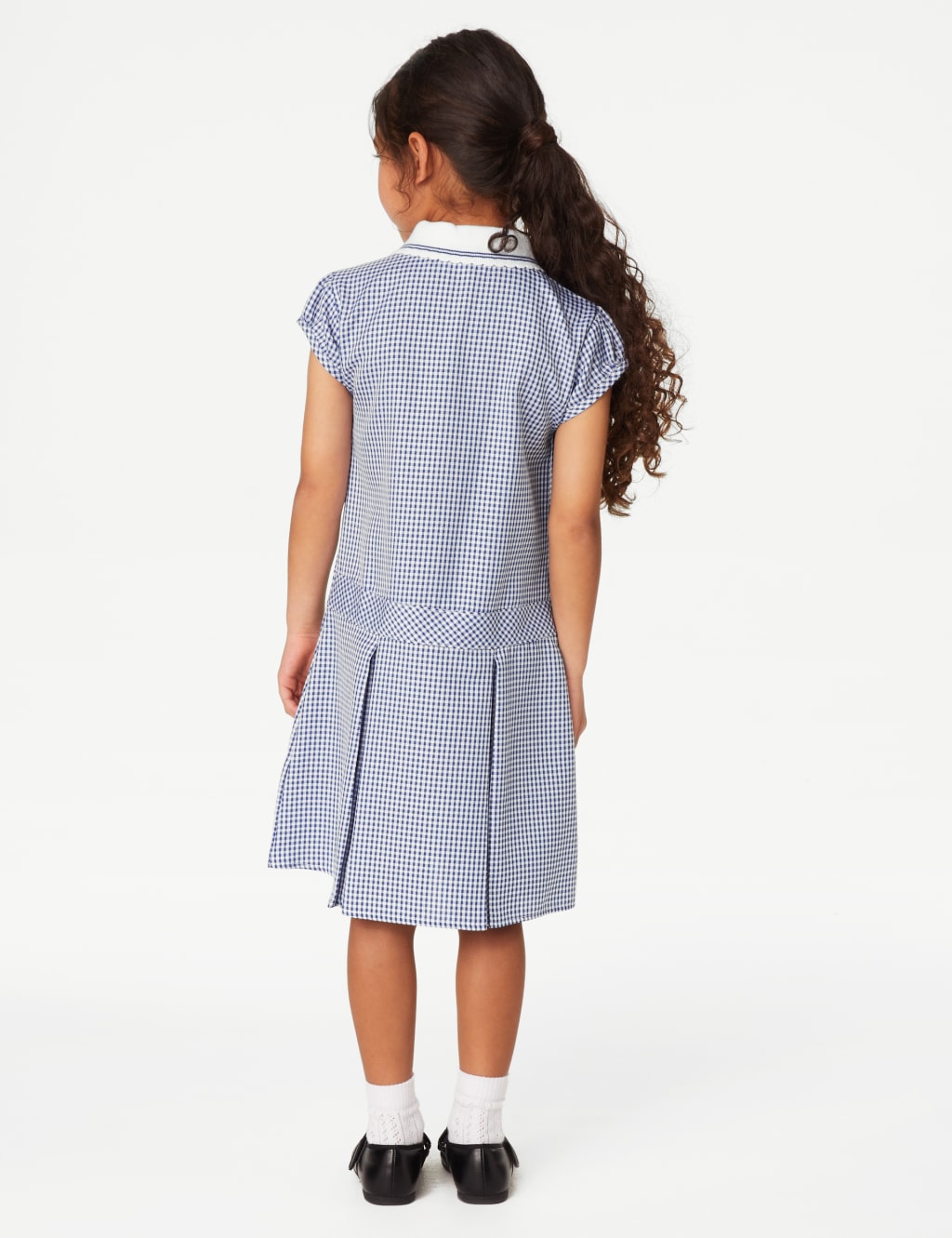 Girls' Gingham Pleated School Dress (2-14 Yrs) image 4