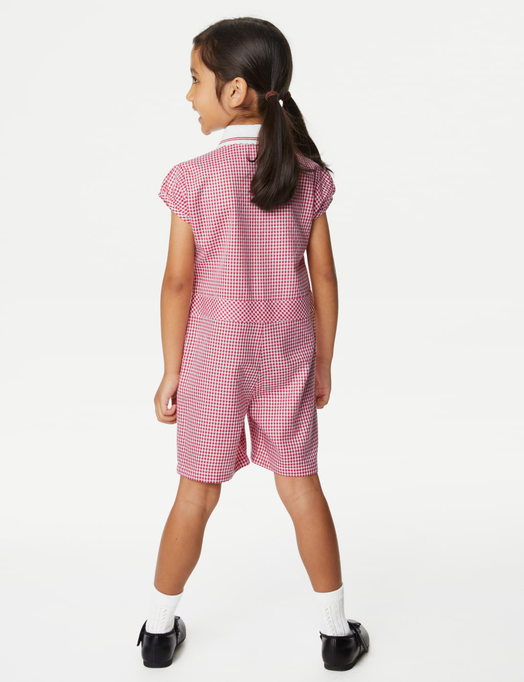 Girls' Gingham School Playsuit (2-14 Yrs) image 4